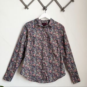 J Crew x Liberty Arts Perfect Shirt in Elderberry Floral